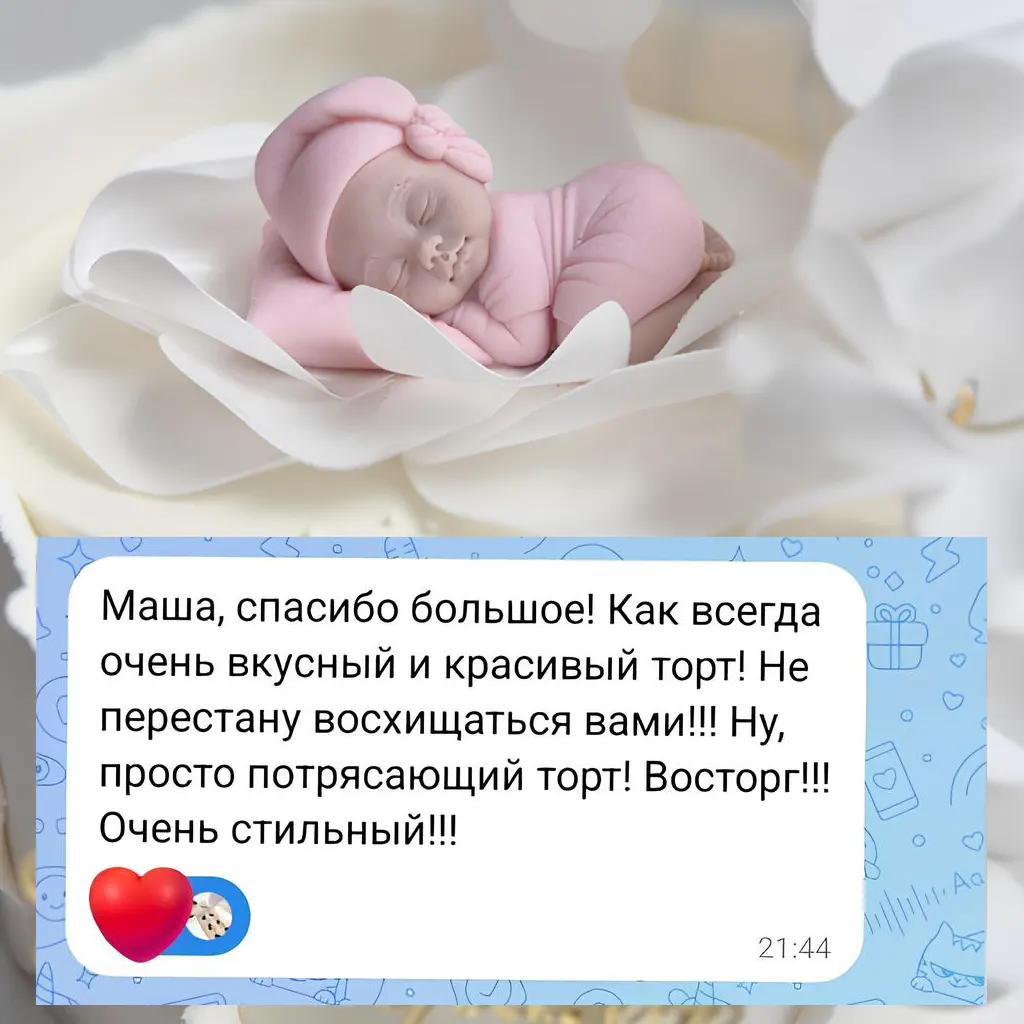 торт на крещение девочки